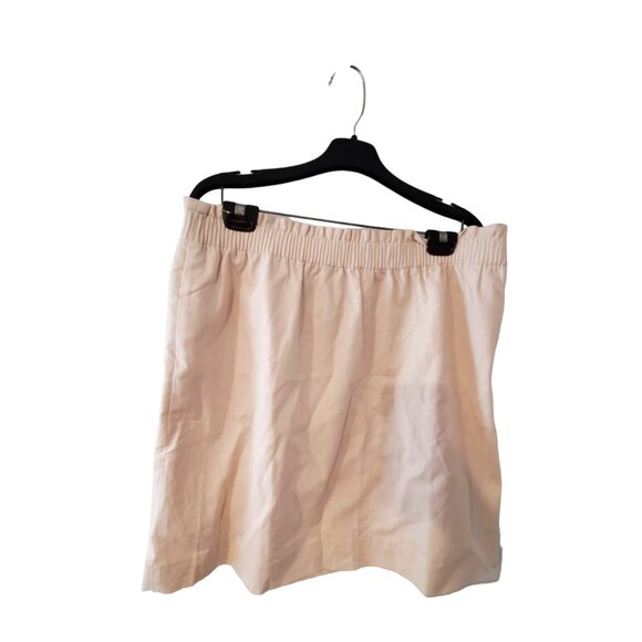 J Crew Factory nwt City skirt womens 16 linen cotton blend pull on Dusty… - Picture 1 of 4